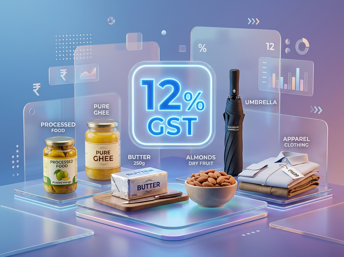 12% GST Rate Standard Products Illustration