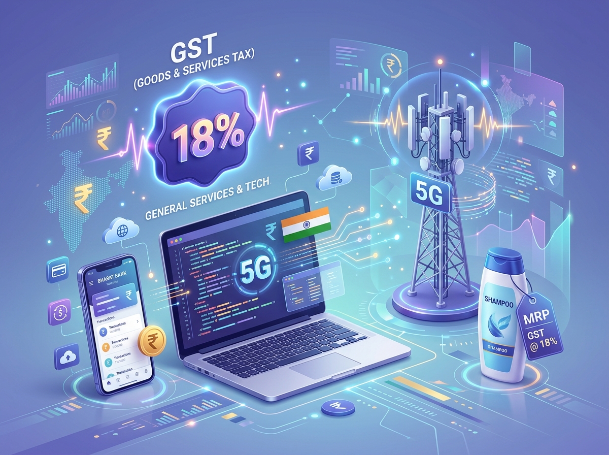 18% GST Rate General Services Illustration